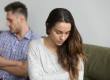 concerned wife being sad about family problems