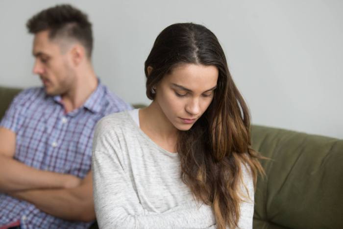 concerned wife being sad about family problems